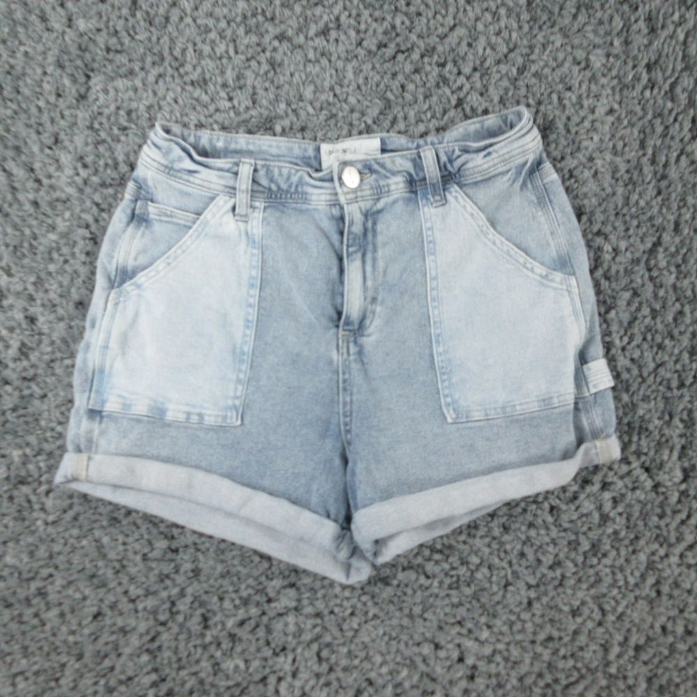 Ban-Jara Shorts Womens 11/29 Blue Roll Cuff Distressed Denim 29x3*